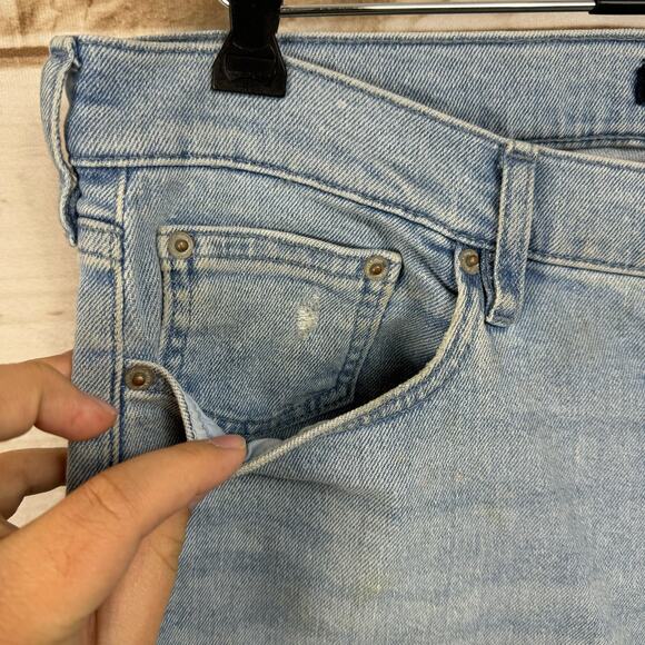 Calvin Klein Jeans Distressed Raw Hem High Rise Skinny Jeans Size 33 - Picture 5 of 13